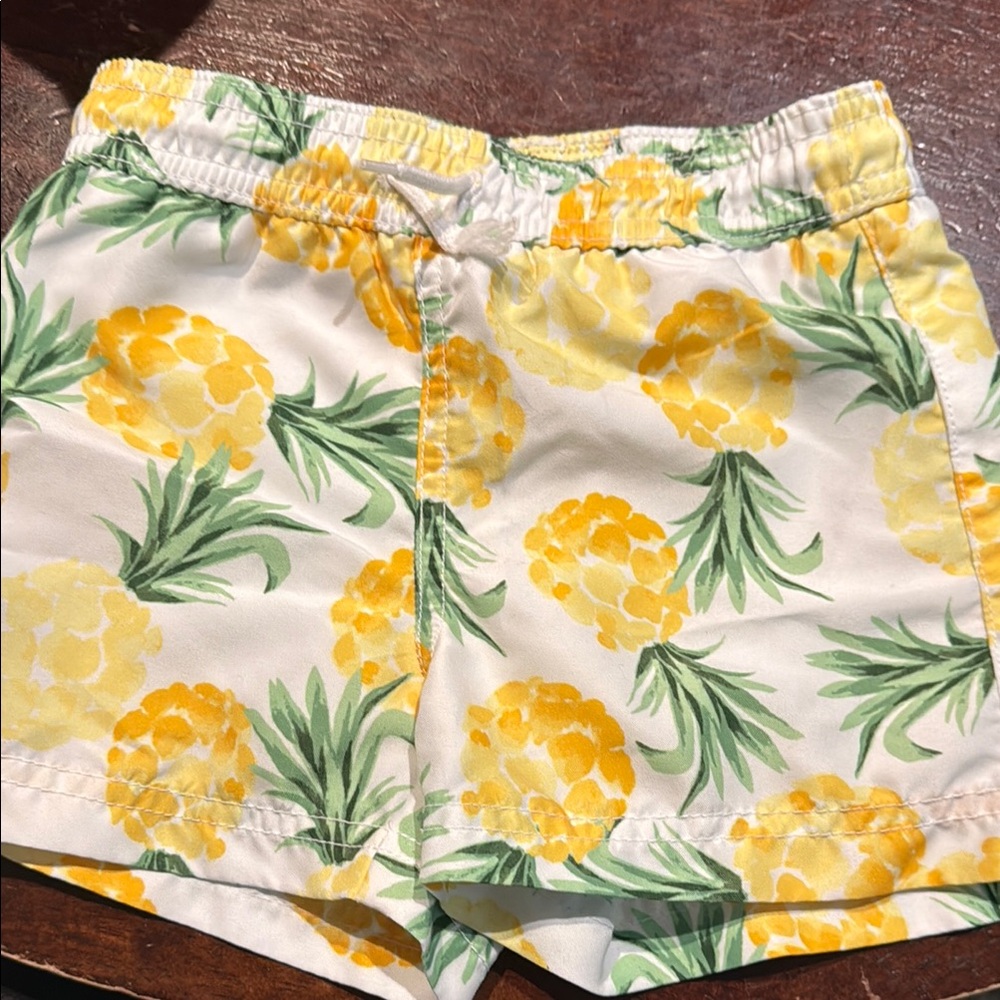Tropical Pineapple Print Shorts